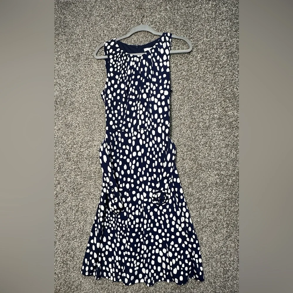 NWOT London Times Sleeveless Jersey Keyhole Belted Midi Dress Size 10P - Picture 4 of 7